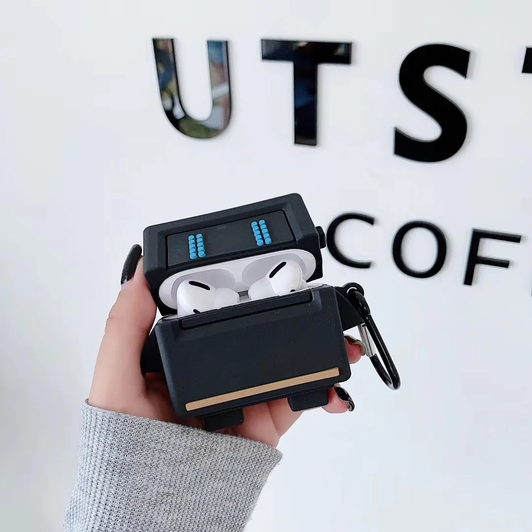 

For Airpods Pro Case robot Cute Cartoon Case For Airpod 3 Case Soft Earphone Headphone Cover Funda