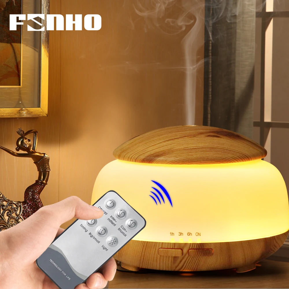 

FUNHO 300ml Remote Control Aroma Humidifier Mini Colorful Lights Mute Fragrance Lamp Aromatherapy Machine Humidifier for Home