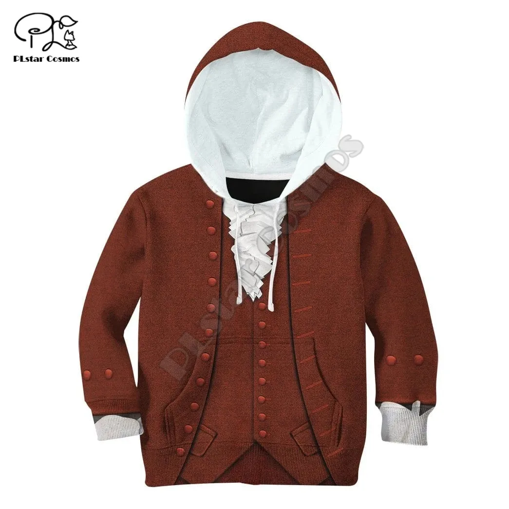 

Benjamin Franklin 3d printed Hoodies kids Sweatshirt Tracksuit jacket t shirts Halloween Cosplay costumes boy girl