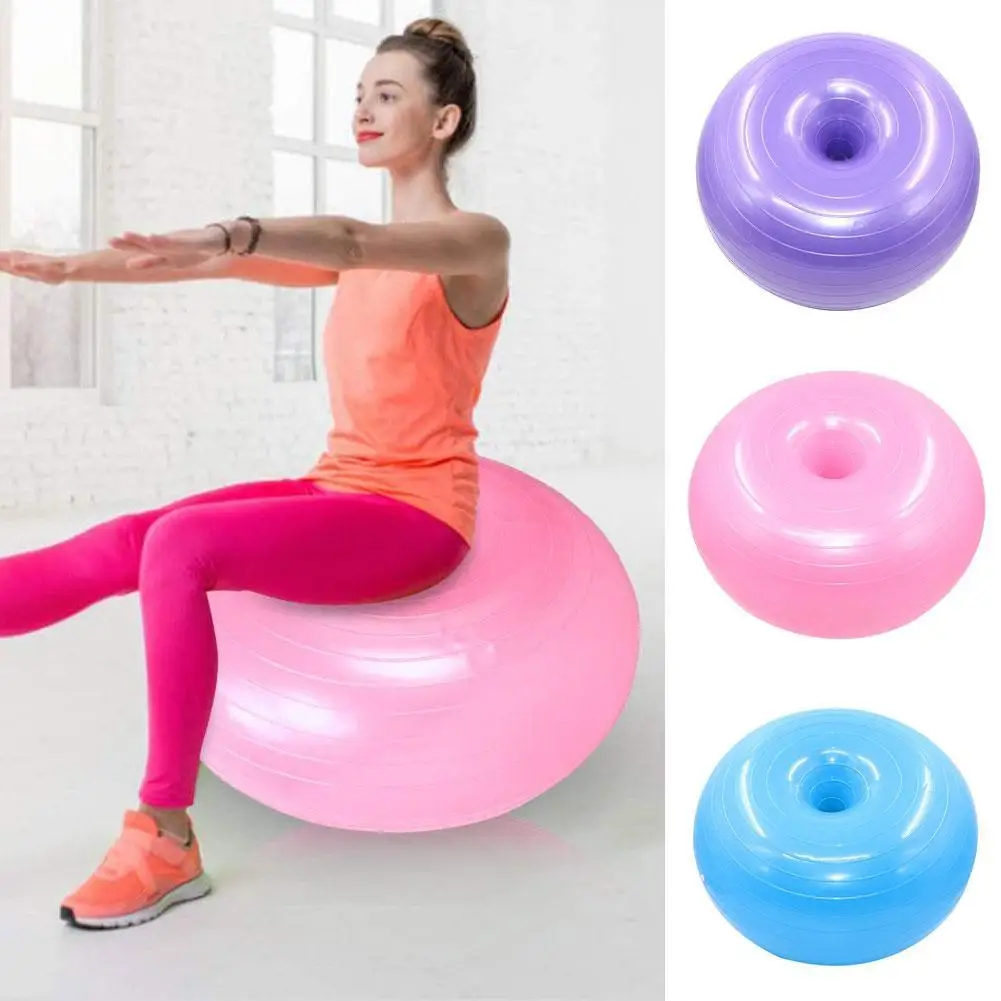 

50cm Donut Gym Exercise Workout Fitness Pilates Inflatable Balance Yoga Ball