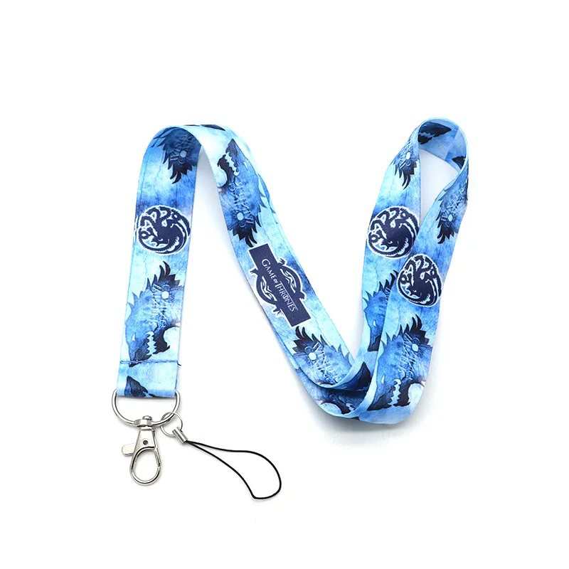 30 шт./лот ТВ шоу престолов ремешки с петлей Брелок ID карты Держатели Цепи Письмо