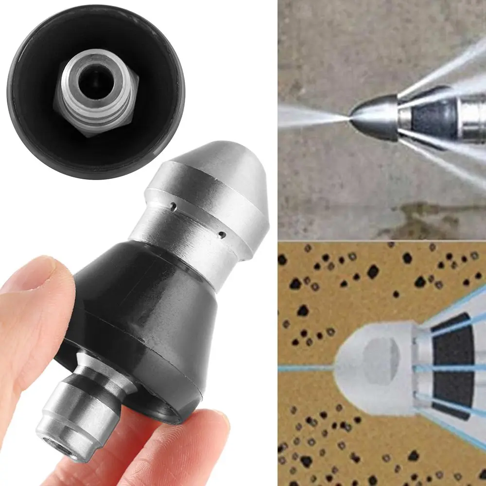 

Quick Connect Cleaning Stainless Steel Pressure Drain Washer Nozzle Sewer Cleaner 1/4inch Thread Pipe Dredging