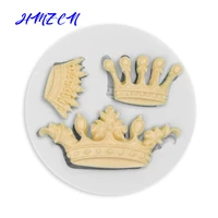 1pcs flower royal crown silicone fandont mold silica gel moulds crowns chocolate molds candy mould wedding cake decorating tools