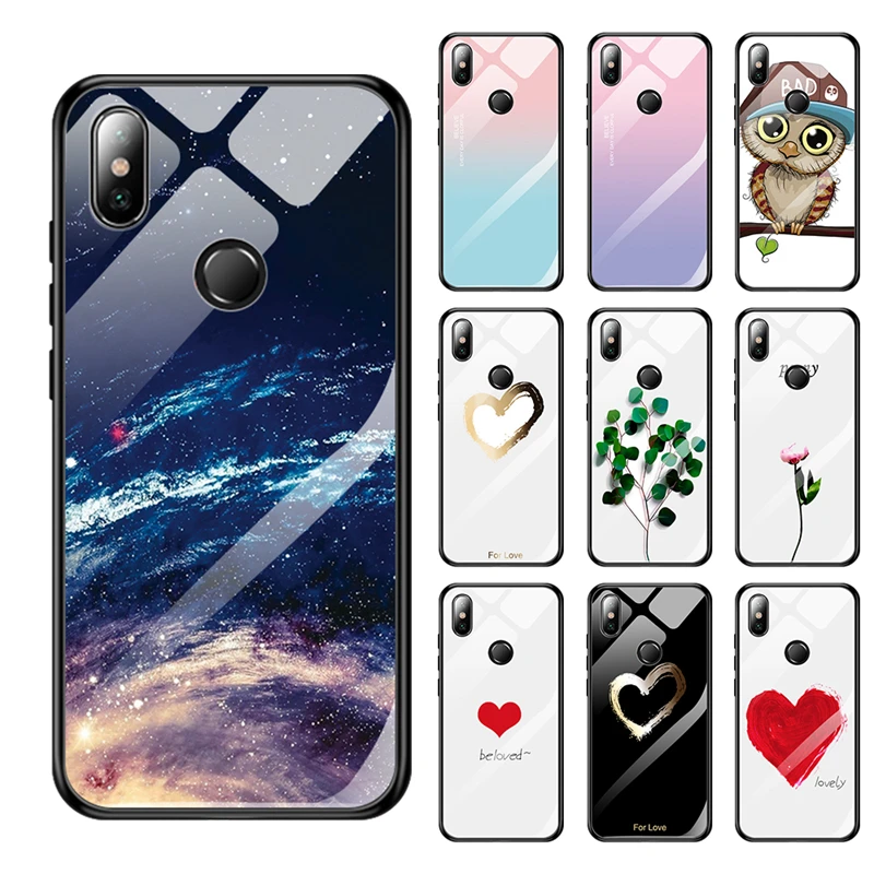 Градиентный цветной чехол из закаленного стекла для телефона Asus Zenfone Max Pro M1 Zb602kl