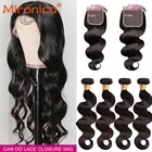 38, 40 пряди ков волнистых волос с застежкой, 5x5, 6x6, прозрачные пупряди из 100% натуральных человеческих волос с застежкой