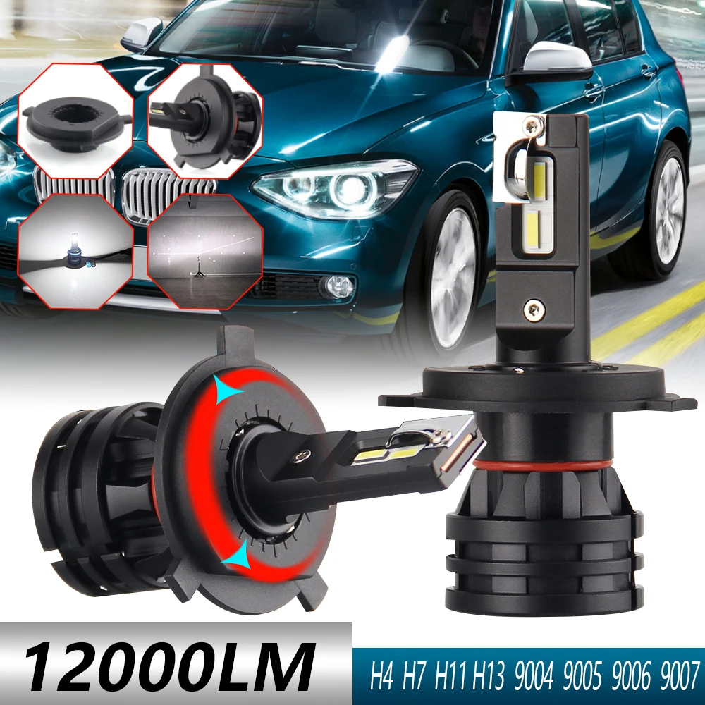 AUXITO H7 светодиодный Canbus H11 H4 9003 лампы 16000LM мини для передних фар 9005 HB3 9006 HB4 9007 9008 9012