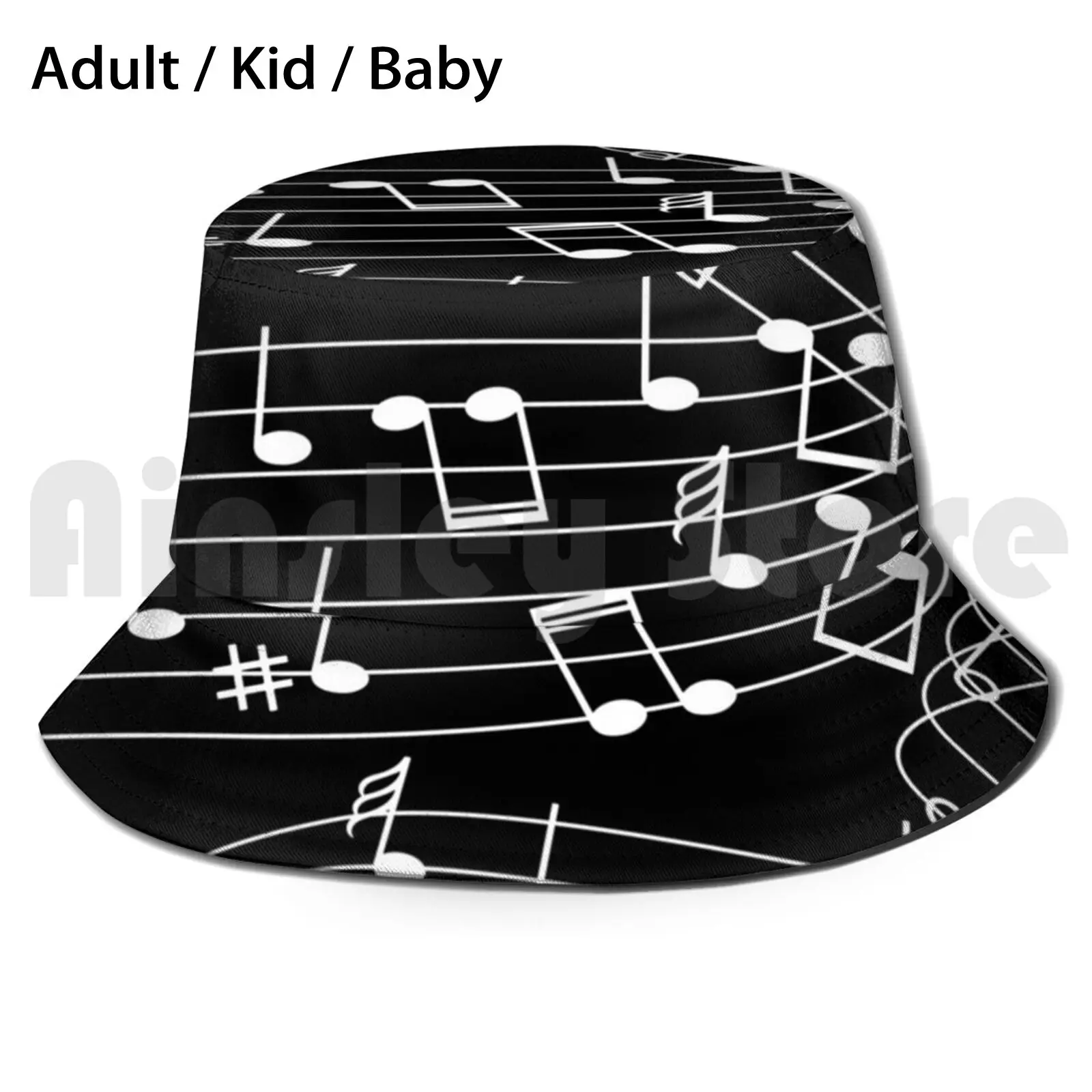 

Music Notes Sun Hat Foldable UV Protection Music Note Notes Musician Guitar Guitarist Band Piano Idea