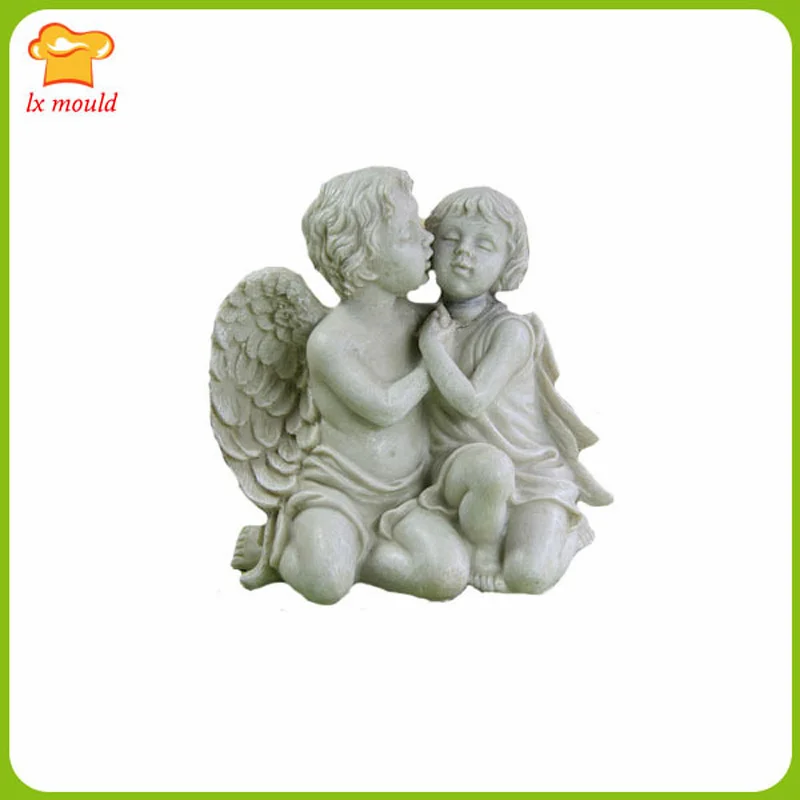 Новинка силиконовая форма LXYY для целующихся пар ангелов глины свечи пластырь