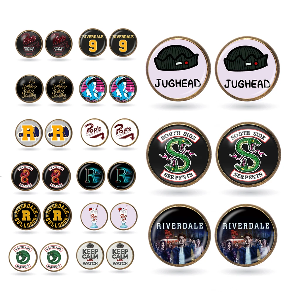 Серьги гвоздики ривердейла сережки кувшины с Южной Стороной логотипом