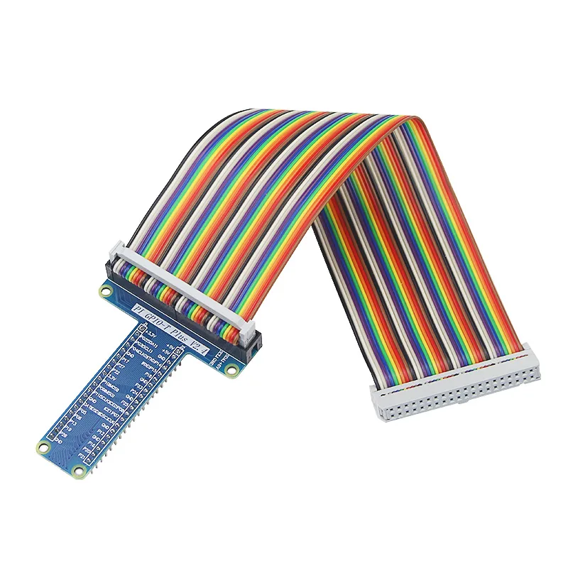 Т образный модуль расширения плата адаптер с 40 Pin GPIO женский Радужный кабель для