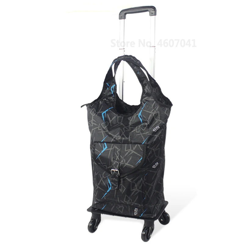 Съемная телескопическая складная продуктовая тележка сумка из алюминиевого