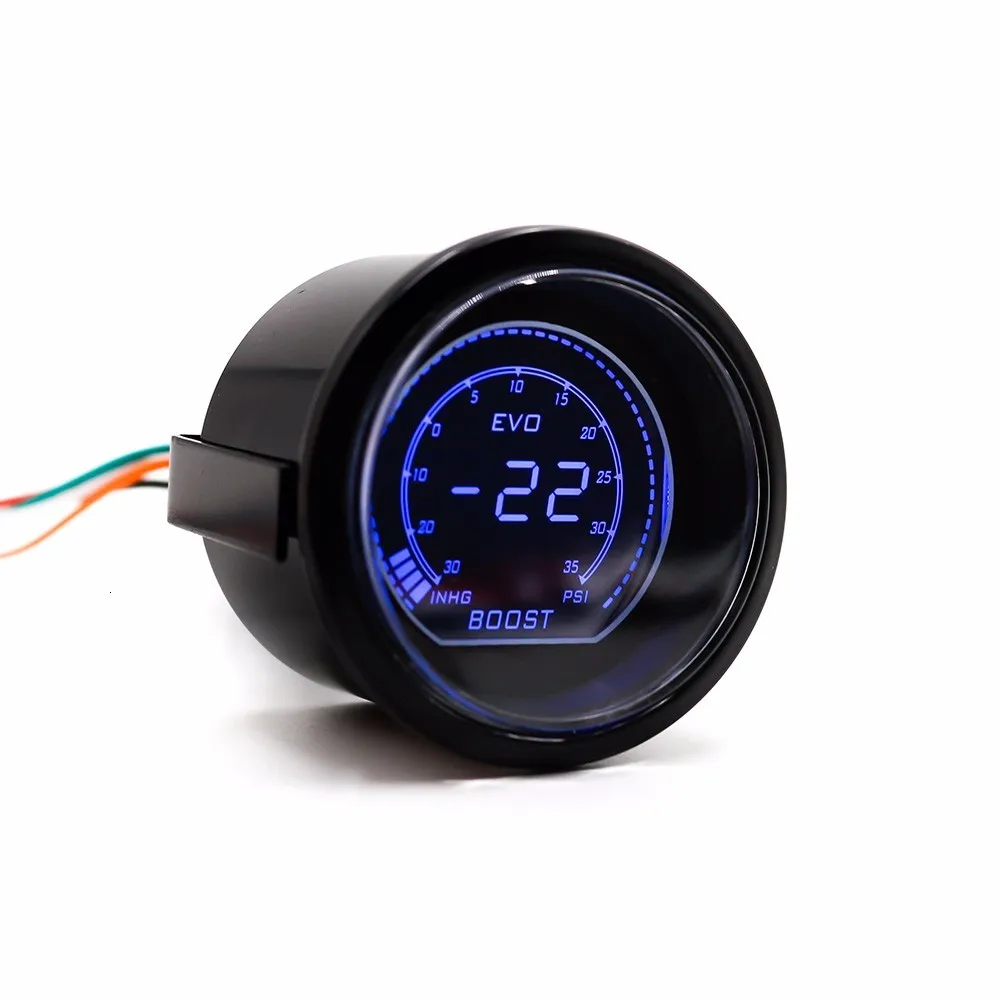 CNSPEED 52 мм Автомобильный EVO цифровой турбо Boost Gauge Psi метр Датчик Синий ЖК турбо Boost метр турбо давление Boost gauge YC101031