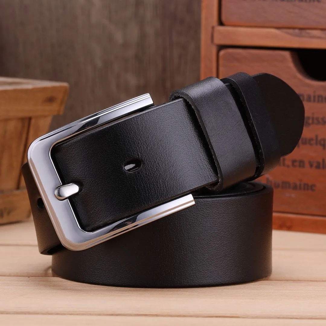 

Men's belt head layer cowhide classic casual pin buckle wild fashion business design style belt
