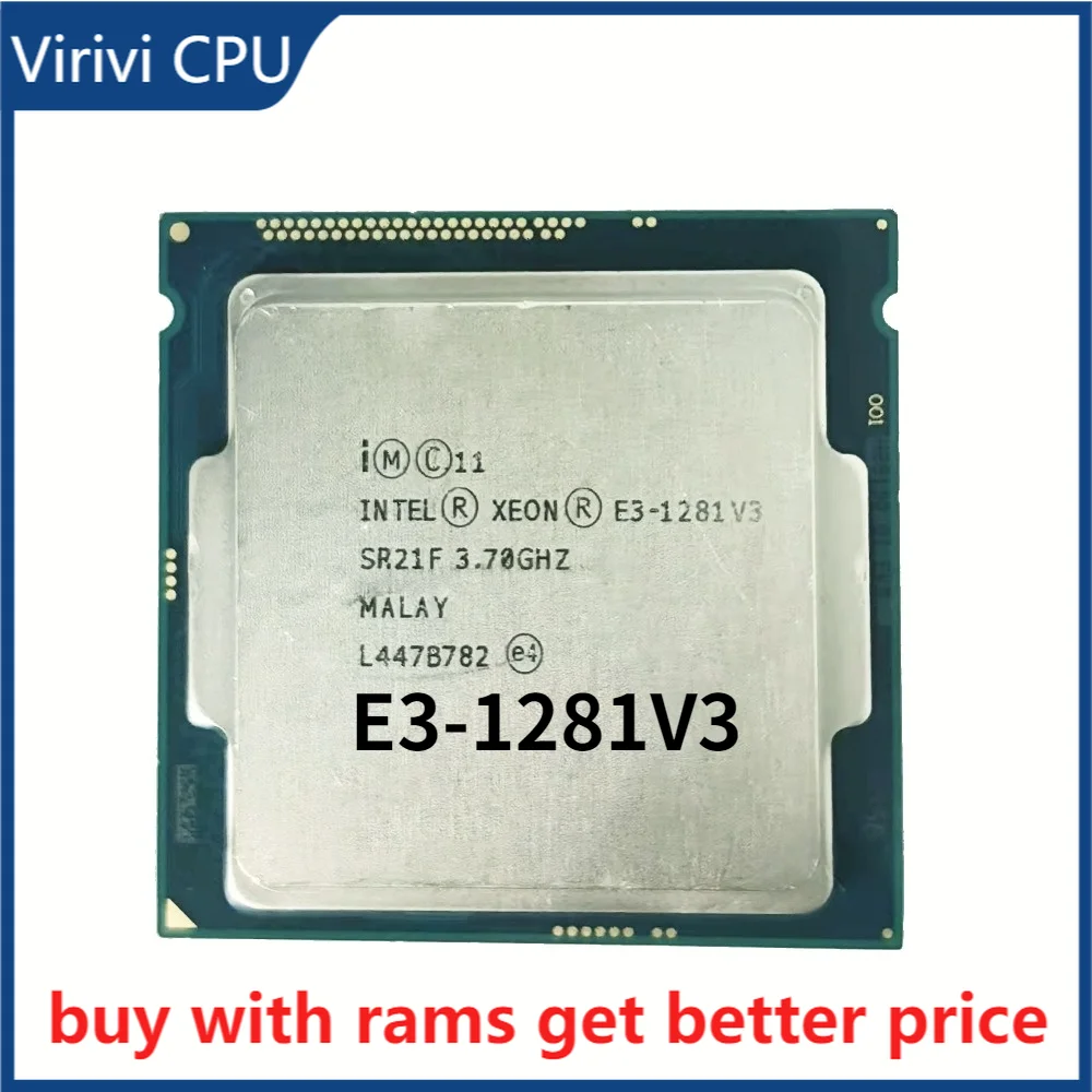 

Intel Xeon E3-1281v3 E3 1281v3 E3 1281 v3 3.7 GHz Quad-Core Eight-Thread CPU Processor L2=1M L3=8M 82W LGA 1150