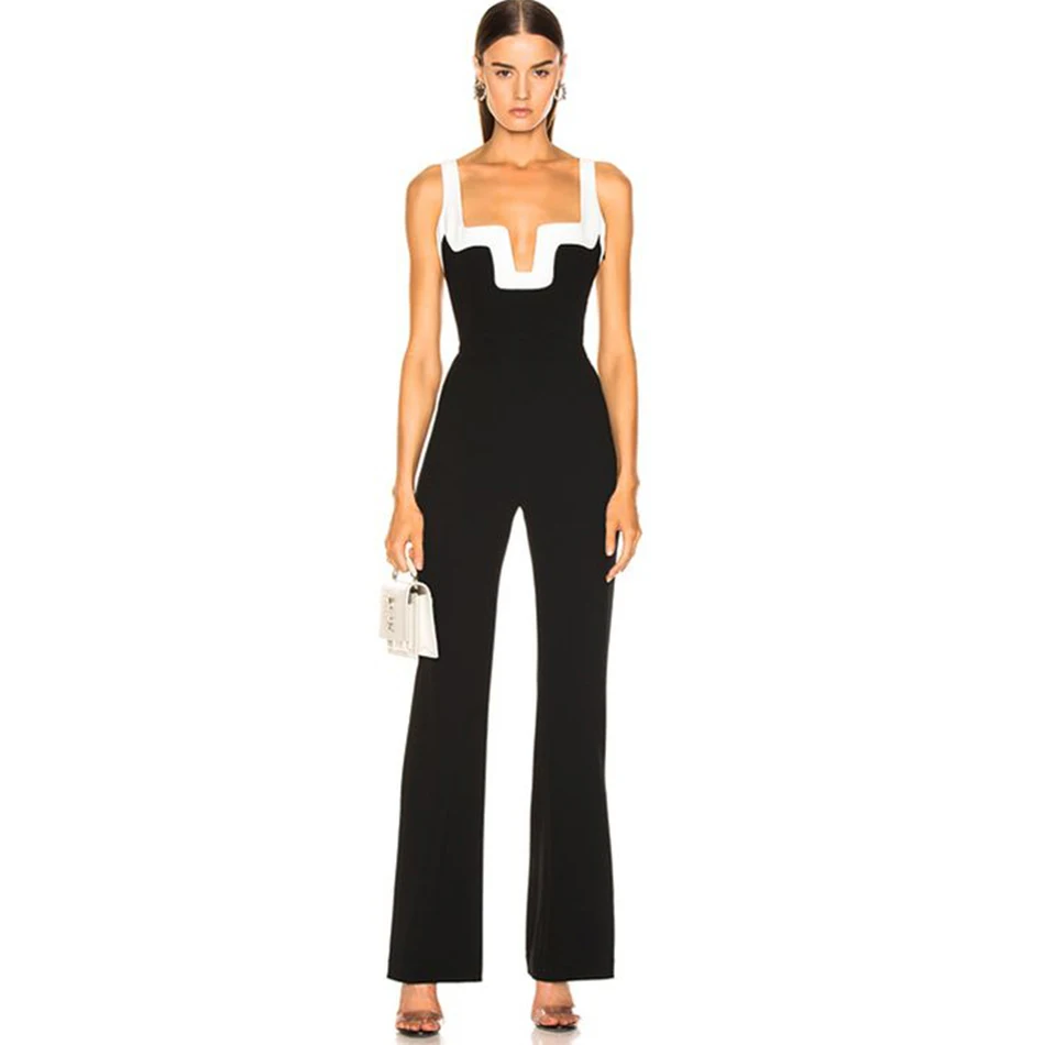 

Jumpsuits for women 2021 Fashion Womens Rompers Party Clubwear Playsuit Jumpsuit Wide Leg Off Shoulder Long Trousers Pants