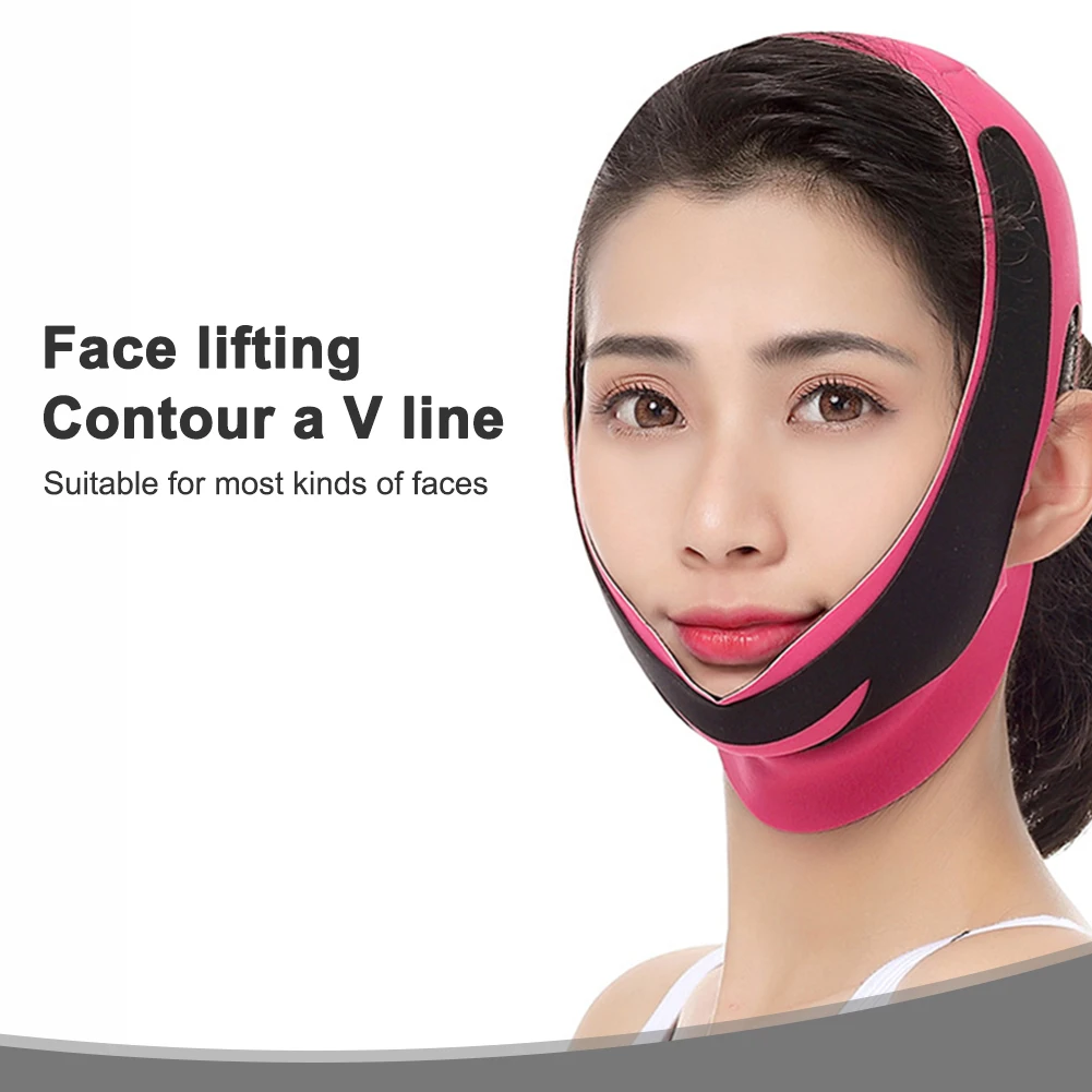 

Elastic Face Slimming Bandage V Line Face Shaper Women Chin Cheek Lift Up Belt Facial Massage Strap Face Skin Care Beauty Tools