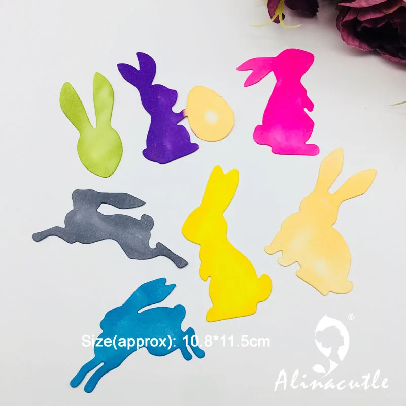 Металлическая высечка Alinacutle Пасхальный кролик скрапбукинг бумажные изделия