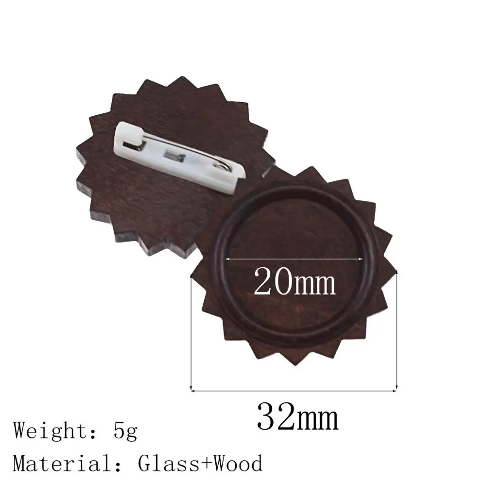 SONGDA Винтаж деревянный русская броши &quotКукла&quot Удачи матрешки Стекло кабошон