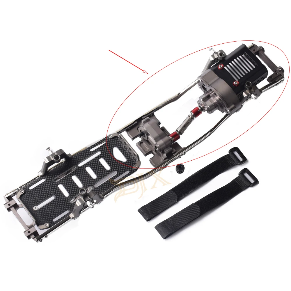 DJX CNC полный передний редуктор коробка передач с шестерней для осевого SCX10 1/10 RC Гусеничный автомобиль