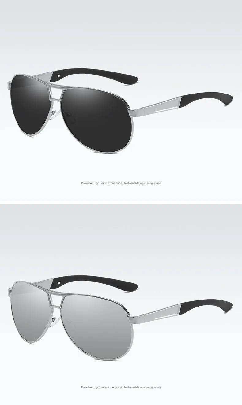 Classic Vintage Polarized Pilot Sunglasses Men Fashion Brand Designer Goggle Driving Mirror Lens Sun Glasses For Male UV400