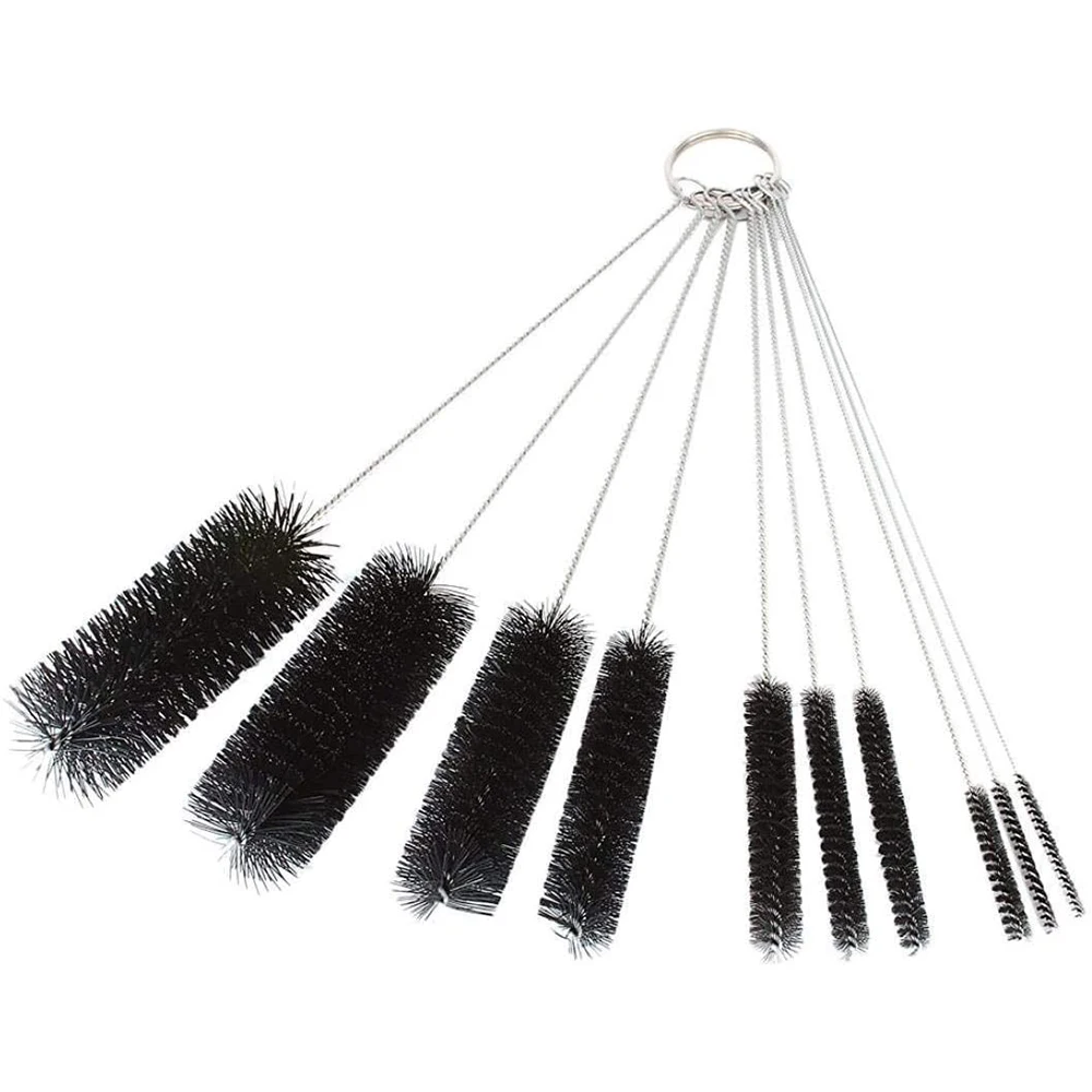 

10pcs Nylon Tube Brushes Cleaning Brush Set Test Tube Straw Brush Cleaner Bottle Tube Pipe Small Long Household Cleaning Tools