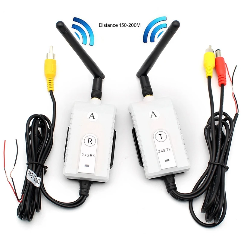

2.4 Ghz Truck Vehicle Camera Wireless Transmitter & Receiver Kit Car Rearview Camera Wireless Wiring for All RCA Video