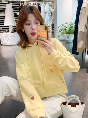 

Куртка с длинным рукавом тонкая, универсальные облегающие топы на весну и осень, Женская однотонная короткая куртка с капюшоном