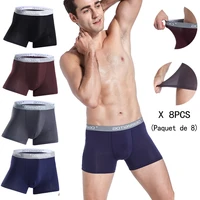 8pcslot mens underwear boxer shorts homme sexy underwear slip homme calzoncillos cotton modal underpants mens silk briefs