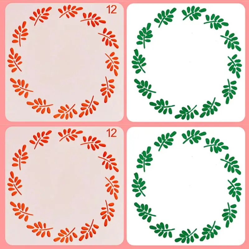 24 шт./компл. шаблон для рисования цветочного венка линейка трафарет доска DIY