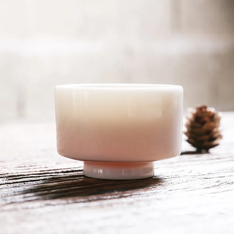 Yunsong Kiln сгущенный Толстый белый чайный стаканчик из овечьего жира и нефрита