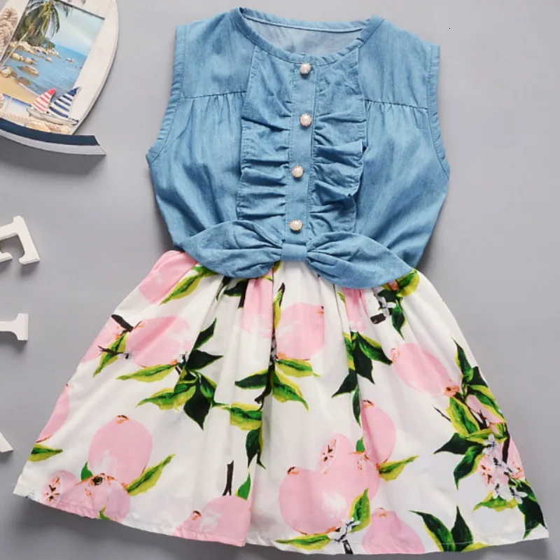 Лимона для маленьких девочек платье крещения Новый 2018 без рукавов Детские платья