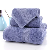 2set cotton towel bath towel plain thick thick soft absorbent three piece set