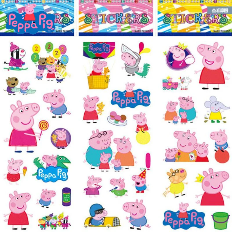 3d наклейки Свинка Пеппа мультяшная игрушка розовая свинка фотоигрушка детская