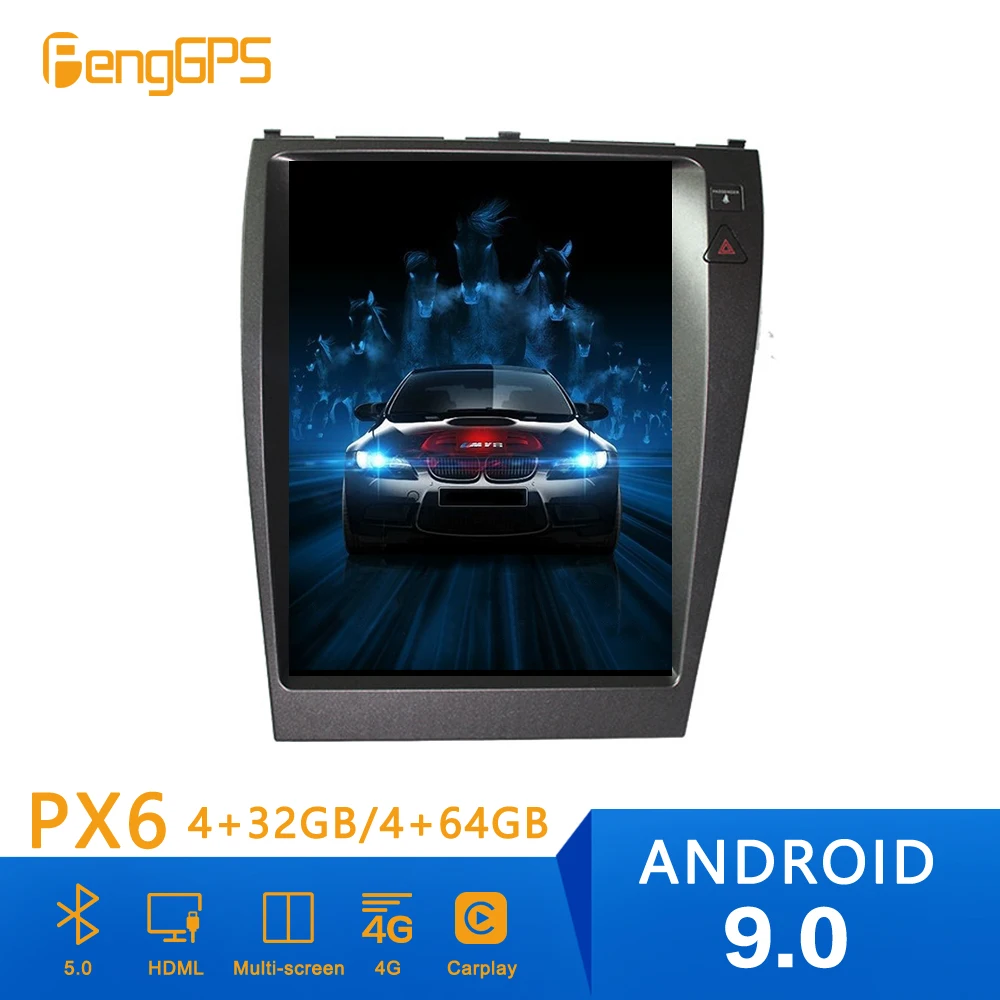 Автомагнитола в стиле Tesla Android 9 0 PX6 GPS навигатор для Lexus ES240 ES350 2004 2012 автомобильная