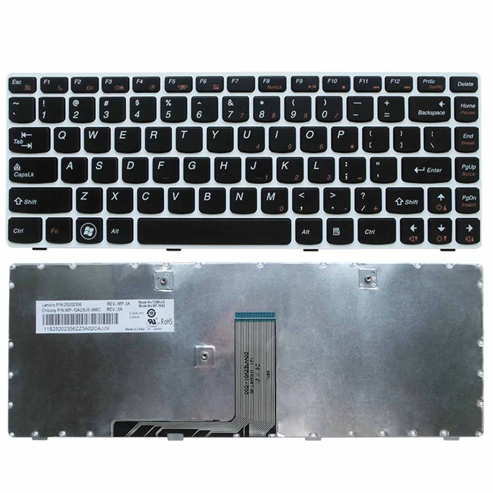 Аксессуары для ноутбука английская клавиатура Lenovo G480 G485 Z380 Z480 Z485 G480A G485A Series белый