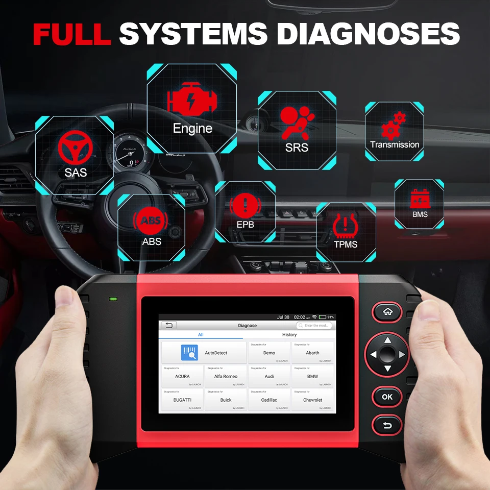 Launch CRP TOUCH PRO ELITE OBD2 сканер полная система Wifi диагностический инструмент тест
