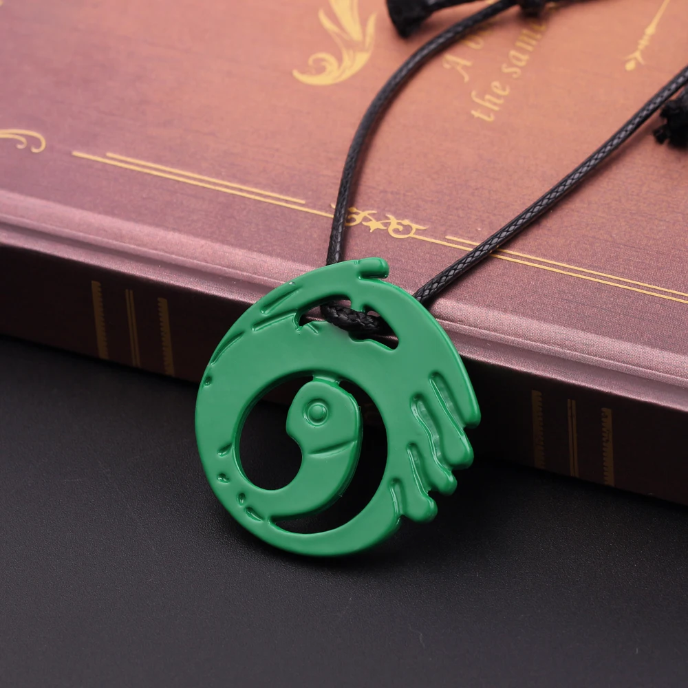 Винтажное модное круглое ожерелье из зеленой глазури с подвеской в виде