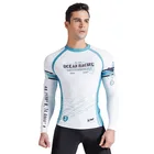 Купальник с длинным рукавом Rashguard, купальник для дайвинга, рубашка для серфинга, одежда для серфинга, рубашка для защиты от УФ-лучей, Мужской Топ из лайкры