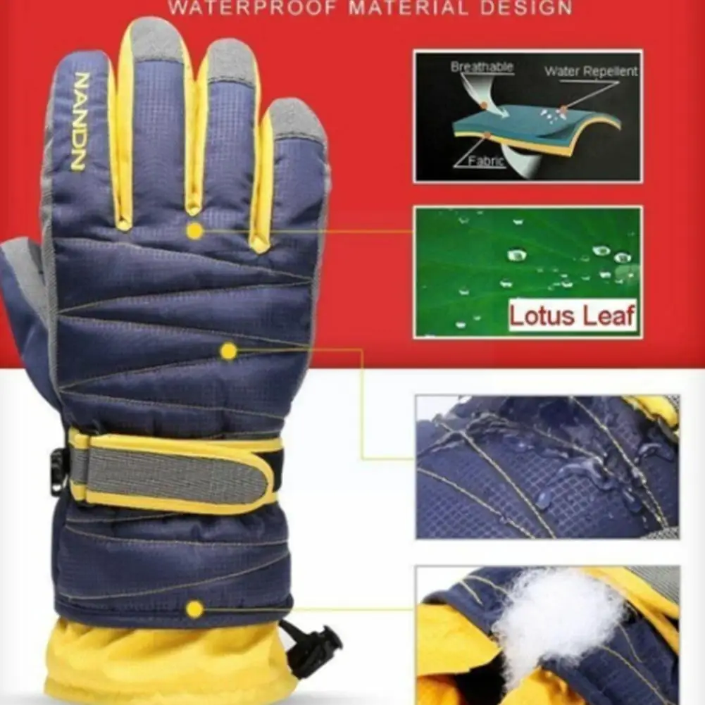 

Motorcycle Winter Gloves Cycling Waterproof And Windproof Warm Gloves Thick Snowmobiles Cold Gloves And A5a6