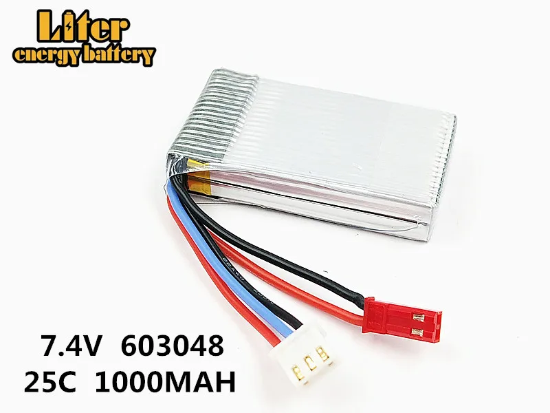 Литий Полимерный Аккумулятор 7 4 В 1000 мАч 25C для MJXRC X600 F46 модель самолета JXD391V литий