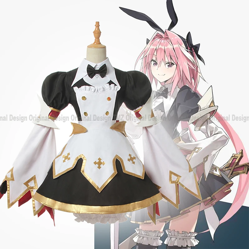 

Аниме Комикс Fate Apocrypha Косплей костюмы saber Astolfo Косплей Костюм Униформа Кимоно Одежда Платья горничная наряд игровой костюм