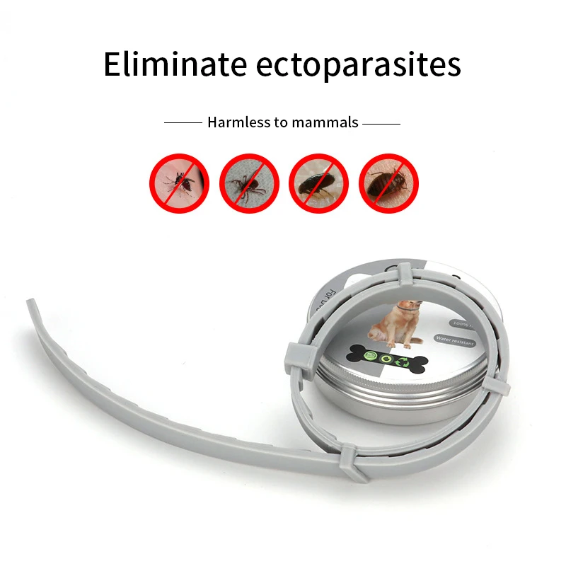 Избавляет от блох клещей ошейник для собак кошек до 10 мес домашних животных