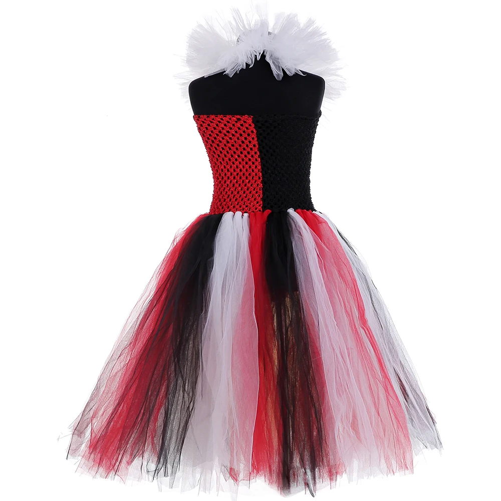 Queen сердец юбка-пачка для девочек детское платье Костюм на карнавал или Хэллоуин