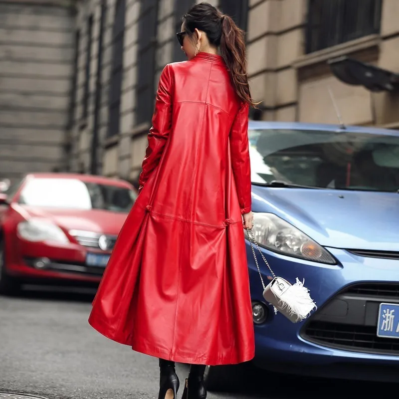 

Mark sheepskin robe windshield fashion coward LONG SLEEVE WINTER wall office desk lady elegant red sportswear