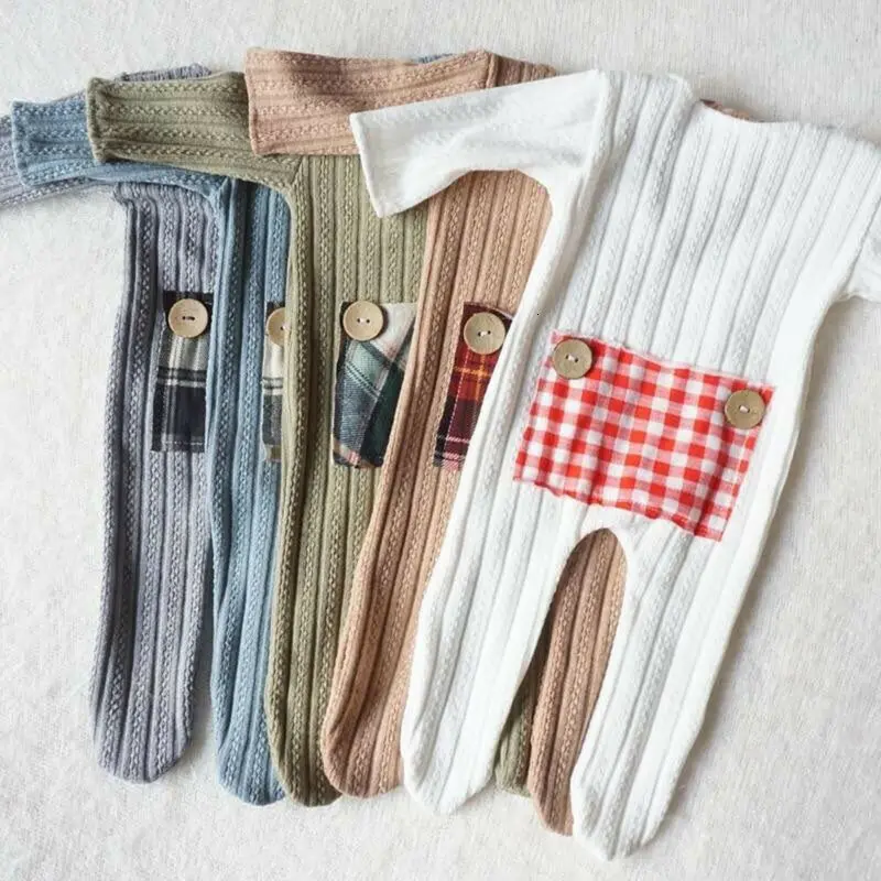 Dropship 0-9M Baby Boys Girls Kid Knitted Footies Newborn Cotton Clothes Toddler Long Sleeve Jumpsuit Autumn Winter Outfit | Детская