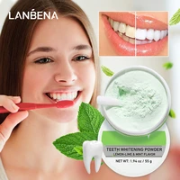 lanbena teeth oral care teeth whitening powder tangy lemon lime hygiene dental tooth cleaning remove tartar safe protect bright