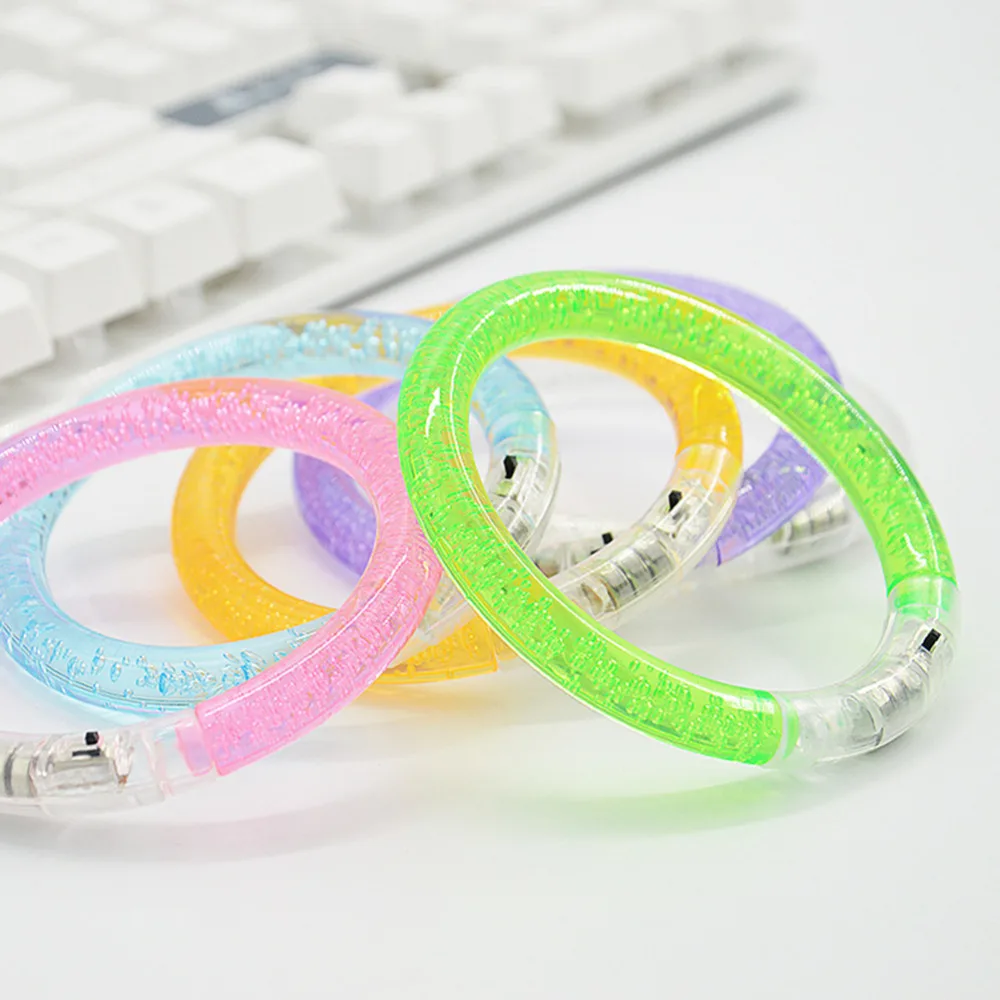

1PC Flash Bracelet LED Light Emitting Electronic Party Children's Toys Colorful Luminous Glowing Bracelet Color Random