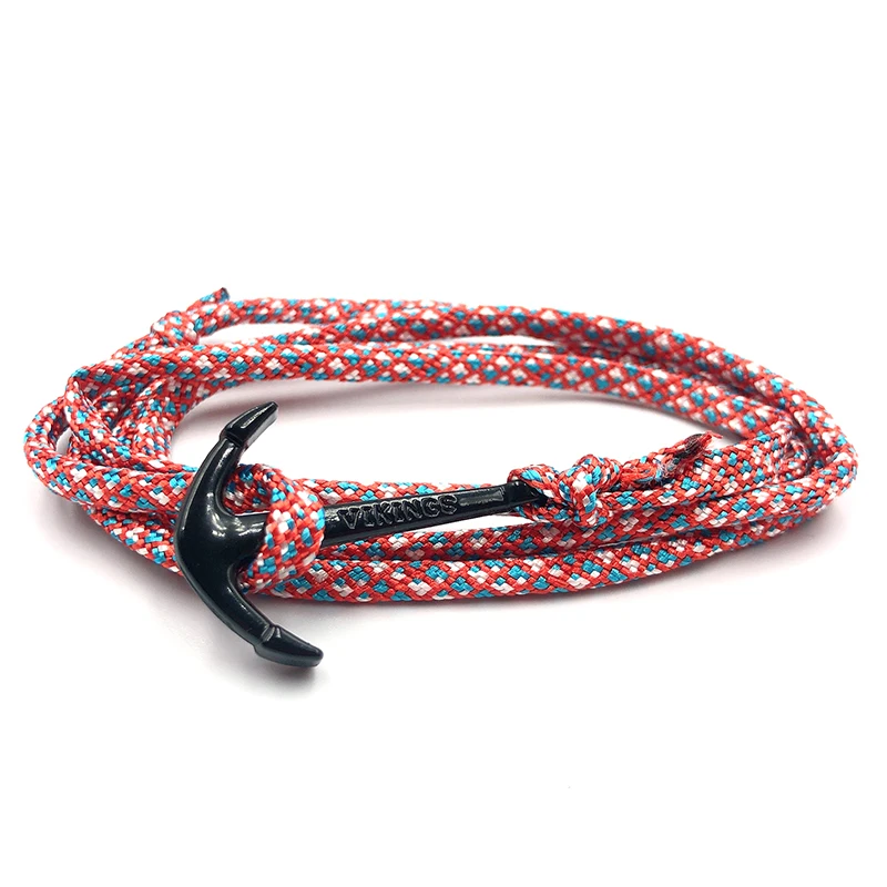 Браслет JUNWEI многослойный мужской, плетеный вручную с якорем, модное Ювелирное Украшение в морском стиле, подарочное украшение для мужчин