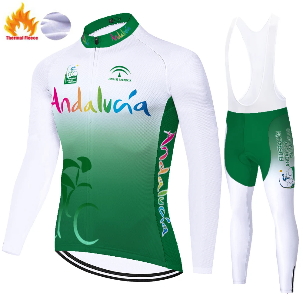 Испанская велосипедная одежда PROTeam Мужская Зимняя Термальная флисовая андалусия