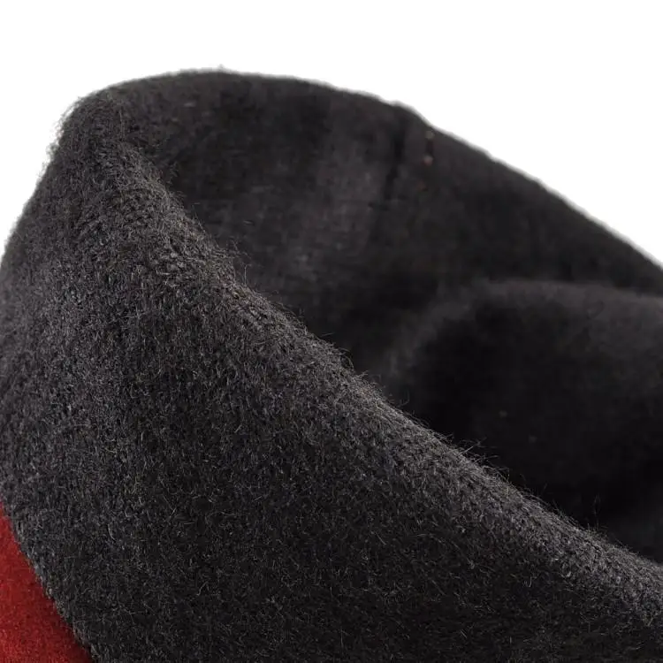 Сапоги на скрытом каблуке модные женские сапоги до бедра высокие цвет красный